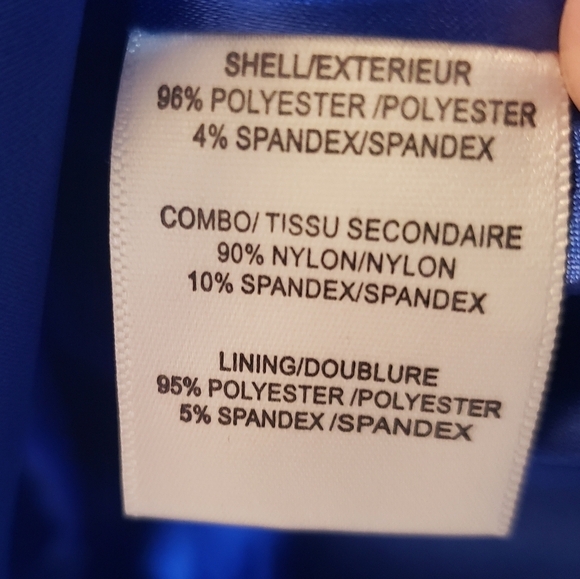 Badgley Mischka Belle Dress‎  Blue Lace Short Sleeve , Size 14 - Picture 11 of 13